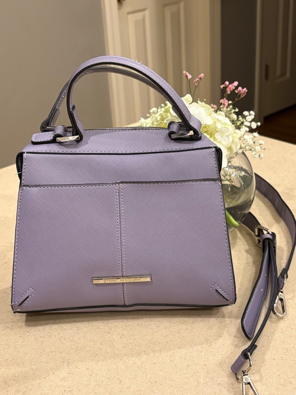 Steve Madden Lilac Top-Handle Satchel